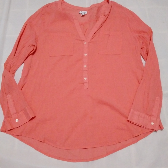 Old Navy XXL quarter Button Long Sleeve Shirt - Picture 1 of 5